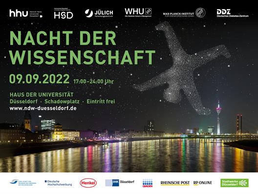Science Night 2022 - Hands-on research!
After the great success in 2019, the fourth Düsseldorf Science Night is planned for 2022. 
